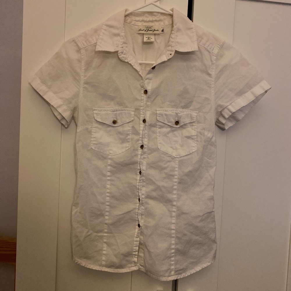 H&M White Collared Button Up